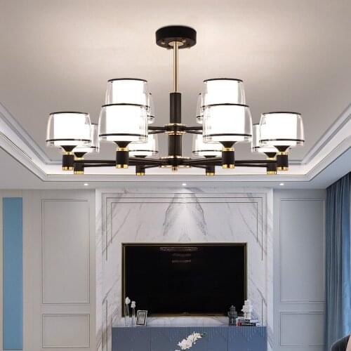 Modern Dimmable Led Chandelier Lighting Living Dining Room Decor Led Chandeliers Lamp Acrylic Hanging Lights Fixtures Luminaire