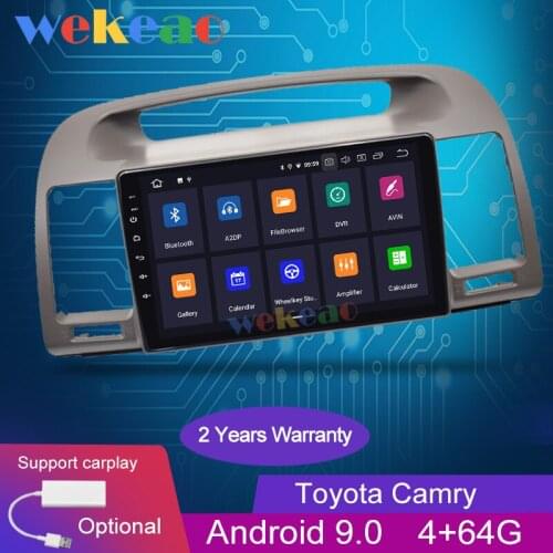 Wekeao Touch Screen 9'' Android 9.0 Car Radio Automotivo For Toyota Camry Car Dvd Player Android Auto GPS Navigation 2002-2006