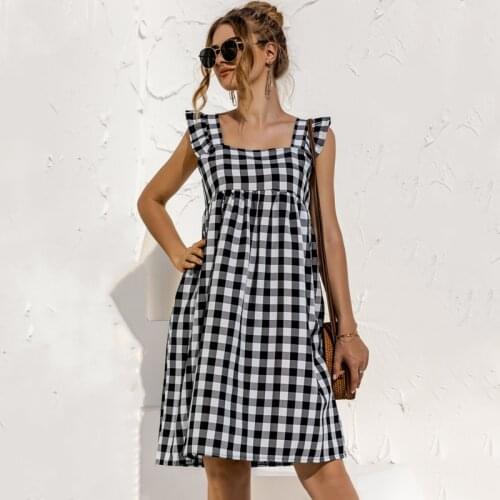 Летние платья в клетку WYWMY China At AliExpress