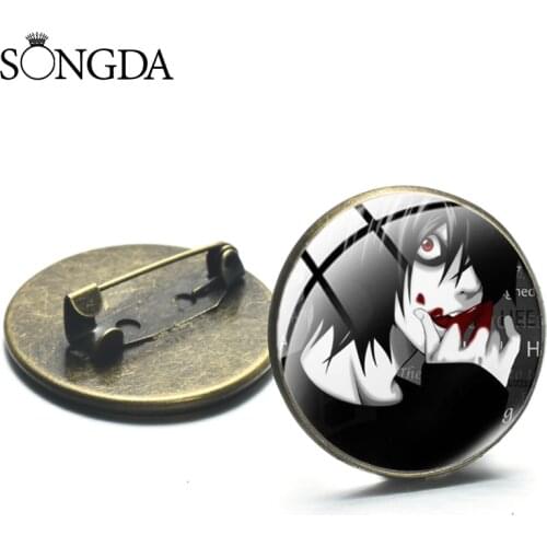 Death Note Cosplay Badges L·Lawliet Brooches Icon Lapel Pins For Clothes Anime Backpack Badges Accessories Jewelry Brooches Gift