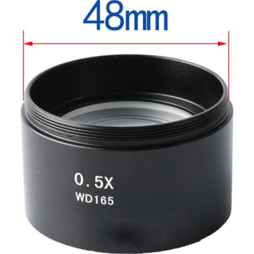 0.5X Stereo Microscope Auxiliary Objective 165mm Working Distance Microscope Objective KP-0.5X