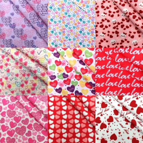 1/2yard Bullet Textured Liverpool 4 Way Stretch Spandex Knit Fabric Valentine Heart Love XOXO Printed For Baby HeadWrap