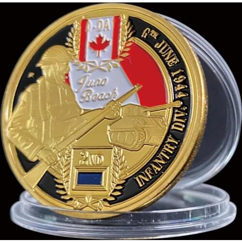 1944.6.6 D-Day Gold Coin Infantry Division Normandie Landing For Collect
