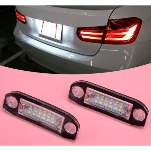 2Pcs LED License Plate Number Light Lamp 30634190 Fit for Volvo C30 C70 S40 S60 V60 XC60 V70 XC70 S80 2011 2012 2013 30753839