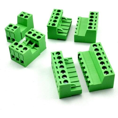 5 Sets 5.08MM Pluggable Terminal Blocks Connector KF2EDGKR 5.08 Butting Style 2/3/4/5/6/7/8 Pin Screw Terminal