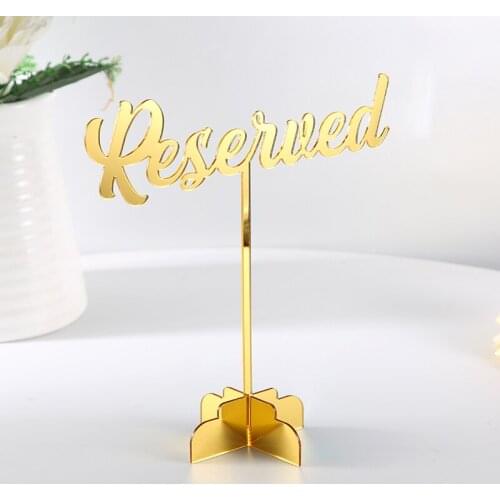 6Piece Reserved Sign. Reserved Wedding Sign. Freestanding Reserved Table Sign. Acrylic Reserved Table Sign. Wedding decor table