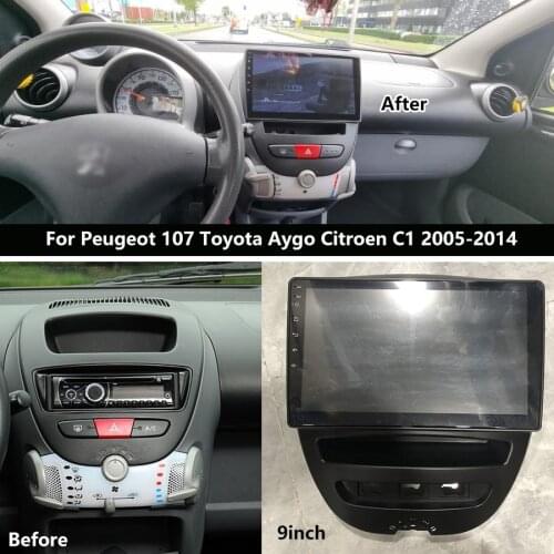 2 Din Car Radio Video Player For Toyota Aygo Citroen C1 Peugeot 107 2005-2014 Android 10 Multimedia Radio Stereo GPS Navigation