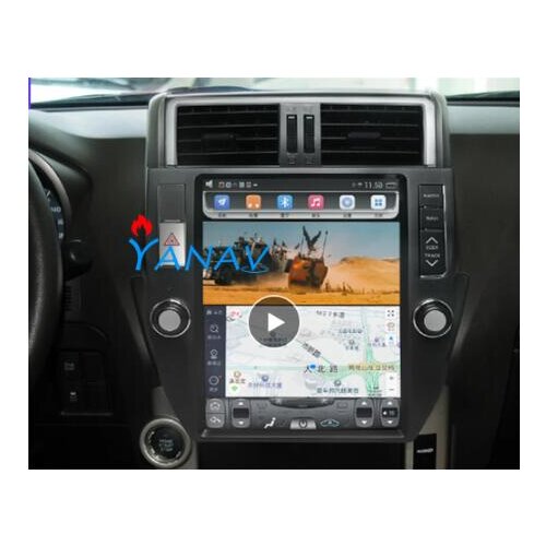 Tesla style Android car GPS navigation For Toyota Prado 2010-2013 auto radio DVD Car Player Vertical screen