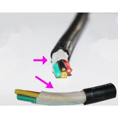 Free Ship 5M/lot 4*0.3 Square High temperature silicone cable/4 Core YGC high temperature resistant silicone soft wire and cable