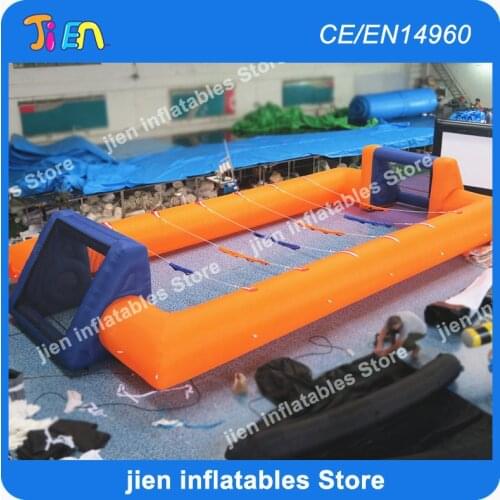 Free air ship to door,12*6m Inflatable table foosball soccer pitch field,inflatable human football pool arena court