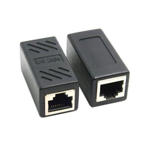 Jimier RJ45 Connector Female to Female Cat7/6/5e Ethernet Adapter 8P8C Network Extender Extension Cable for Ethernet Cable