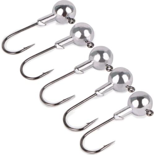 5PCS/Lot Quality Lead Jig Head Fishing Hook 2g 3.5g 7g 10g 12g 14g 20g 25g 28g Jig Hooks Soft Lure Worm Jig Hook For Fishing