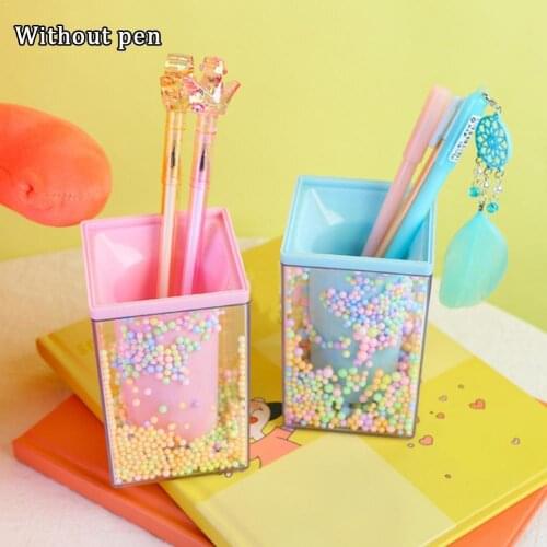 Cute Pen Holder Office Organizer Cosmetic Square Pencil Supplies Stand Pen School Container Stationery Holders Office R4S9