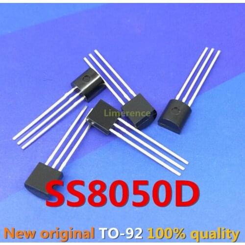 100PCS SS8050D TO92 SS8050 TO-92 new and original IC Chipset Support the BOM one-stop supporting services