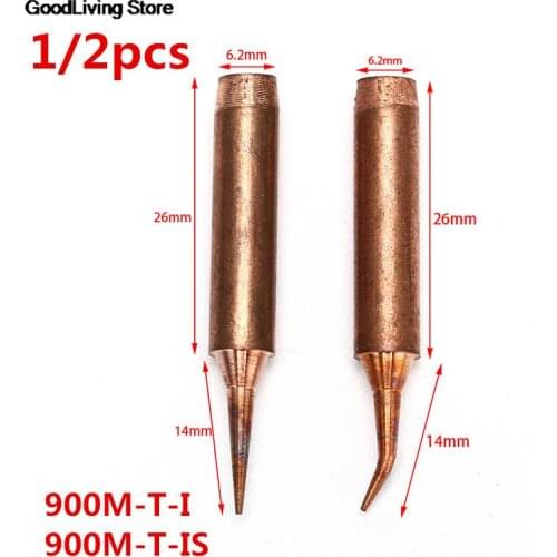 1/2pcs 900M T Series Pure Copper Soldering Iron Tip Lead-free Welding Sting For Hakko 936 FX-888D 852D Soldering Iron Station