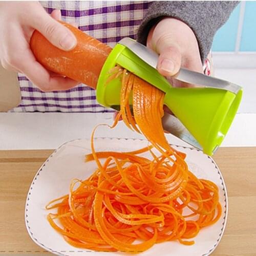 New Vegetable Fruit Spiral Shred Processing Device Cylinder Shaped Cutter Slicer Peeler Kitchen Tool Slicer julienne Graters