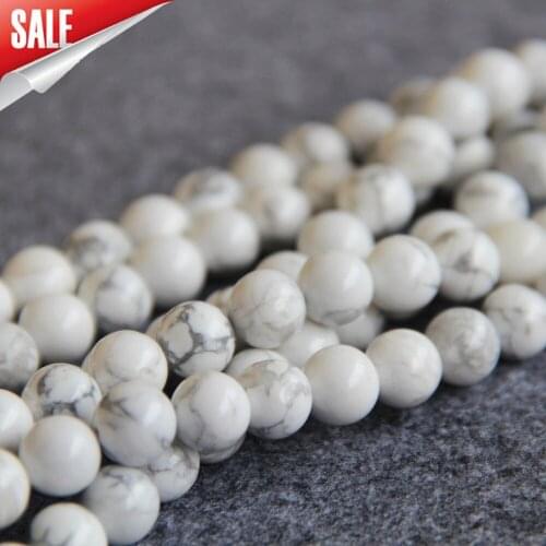New For Necklace&Bracelet 10mm Turkey Stone Beads Stripe DIY Howlite Loose Beads Accessory Parts 15inch Jewelry Making Design