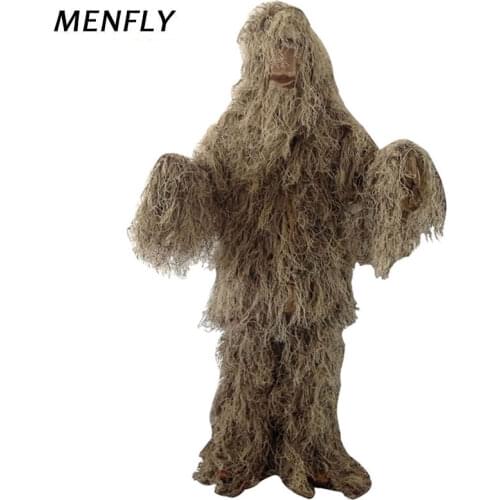 MENFLY Hunting Ghillie Suit PUBG Cosplay Camouflage Clothes Desert Color Winner Chicken Dinner Game Enthusiast Secret Clothing