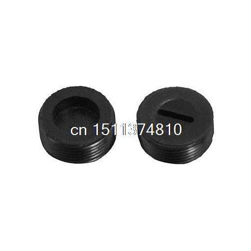 Pair Threaded 17.6mm Diameter Carbon Brush Holder Back Cap Cover