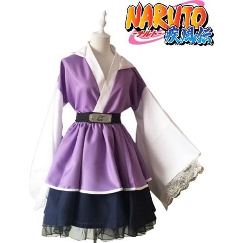 Hyuga Hinata Dress Cosplay Shippuden Hyuga Hinata Lolita Dress Kimono Clothing Cosplay Costume Custom Made