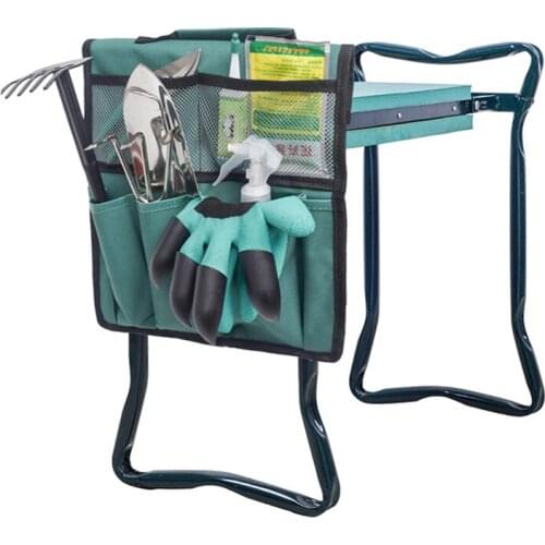 Portable Oxford Garden Kneeler Seat Tool Bag Outdoor Work Cart For Knee Stool Gardening Tools Storage Pouchs Toolkit(no Shelf