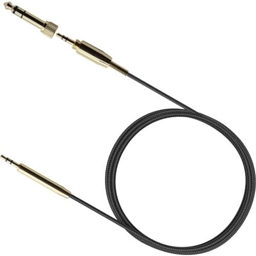 Poyatu Hifi Audio Upgrade Cable for AKG K450 K451 K452 K480 Q460 Headphones Replacement Braid Cord Cables with 6.35mm Adapter