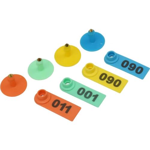 Farm Animal Livestock Supplies No.001-500 Sheep Ear Tag Laser Type Copper Head Earrings Animal Supplies