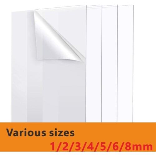 1-8mm Transparent Plexiglass Plate Acrylic Sheet Methacrylate Plastic Glass Metraquilato Plexi Perspex Board Clear Stand Custom