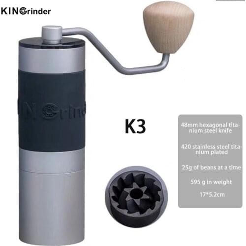 Han k3 Manual Coffees Grinder High Quality Aluminum Portable Coffee Grinder Burr Coffee Grinders Steel Titanium Grinding Core35g