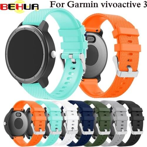 Silicone Rubber Watch Band Wrist strap For Garmin vivoactive 3 HR Replacement Watchband Strap For Garmin vivoactive3 Wristband