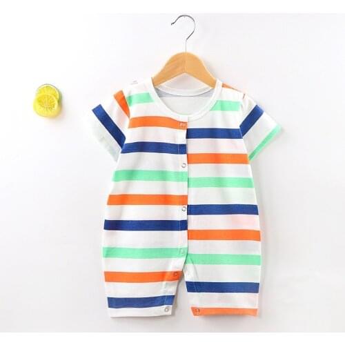 Newborn Jumpsuit Baby Boys Girls Short Sleeve Shorts Romper 2021 New Style Cute Girl Onesie Infantil Pure Cotton Costume