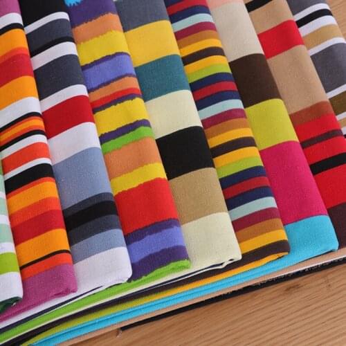 Printed Cotton Striped Canvas Linen Comfortable Soft Breathable Sofa Fabric Tablecloth Pillow Cloth Fabric by Meter Sewing