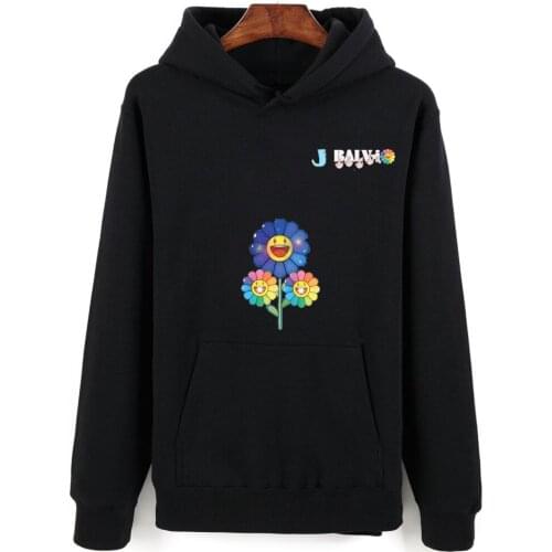 New Singer J BALVIN Hoodie Autumn Winter Sweatshirts Men/women Fashion Clothes Kids Pullovers Hip Hop Sun Flower Outwear Tops