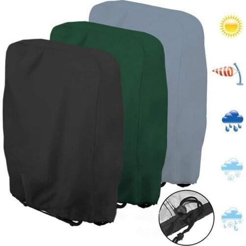 Thicken Chair Cover Outdoor Folding Portable Chair Cover Waterproof UV Resistant Dustproof Garden Lawn Patio Furniture Cover
