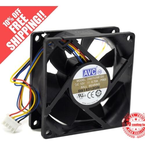 AVC 7025 7CM 4PIN DS07025B12U P024 0.70A cooling fan