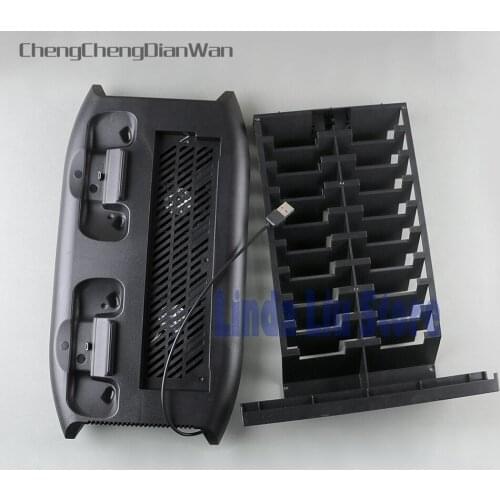 For Xbox One X Vertical Stand Cooling Fan Storage Tower Mounts Controller Charging Station Dualshock Charger ChengChengDianWan