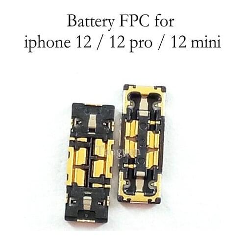 10pcs/lot Coopart Inner Battery FPC Connector Clip Contact replacment for iPhone 12 12pro /iphone 12mini on board
