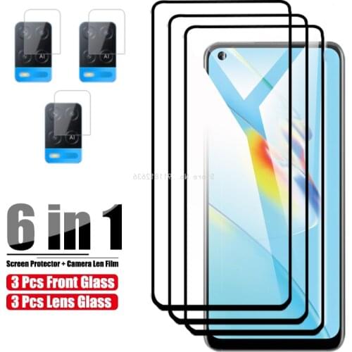 For Oppo A94 Glass Protective Film On For Oppo A54 A74 Tempered Glass A 54 4G 5G Camera Lens Screen Protector Phone Accessories