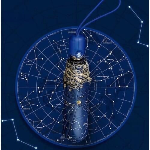 Luxury Constellation Umbrellas Windproof Folding Sun Rain Automatic Umbrella For Women Men UV Auto Umbrella Female