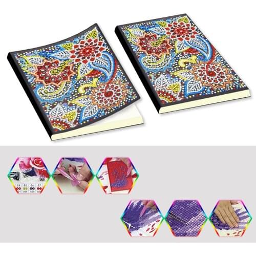 Zooya 5D Diy Diamond 60 Pages Painting Notebook Special Shaped Diamond Embroidery Cross Stitch A5 Notebook Diary Book Gift Jq443