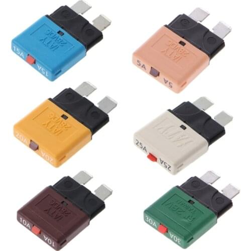 1 pcs Circuit Breaker Blade Fuse 28V Resettable 5-30A Marine Rally Automotive