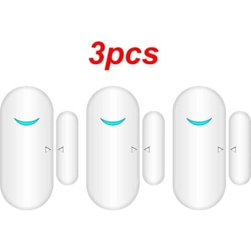 3pcs 433MHz 2262 Code Wireless Window Door Sensor Magnetic Contact Wood Door Alarm Detector For Wireless GSM Home Alarm Panel