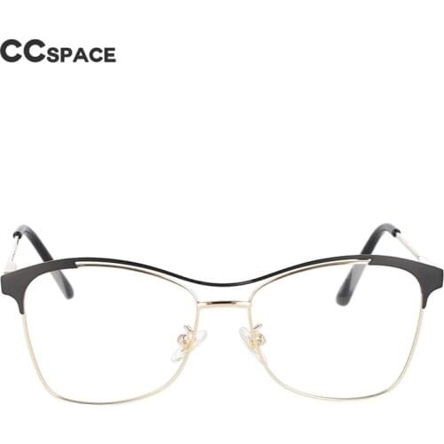53031 Cat Eye Anti Blue Light metal Optical Glasses Frames Spring Leg Women TR90 Fashion Computer Eyeglasses