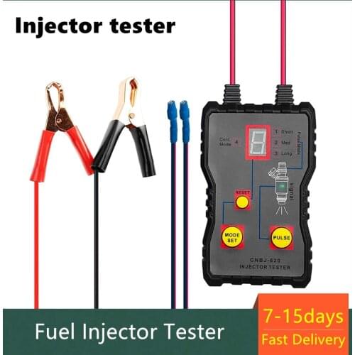 Car Fuel Injector Tester 12V 4 Pluse Modes Automotive Injector Flush Cleaner Vehicle Fuel Pressure System Testing Scan Tool