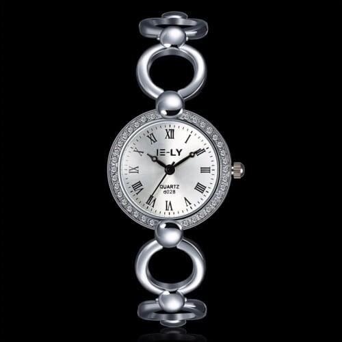 New Montre Femme Rhinestone Women Watch Roman Dial Quartz Wristwatches Girl Lady Watch Wrist Elegant Dress Stainless Steel Band