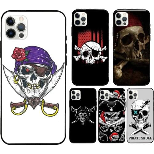 Pirate Skull Cover Case For iPhone XR X XS MAX 12 Mini 11 Pro Max 5S 6S 7 8 Plus SE 2020 Coque