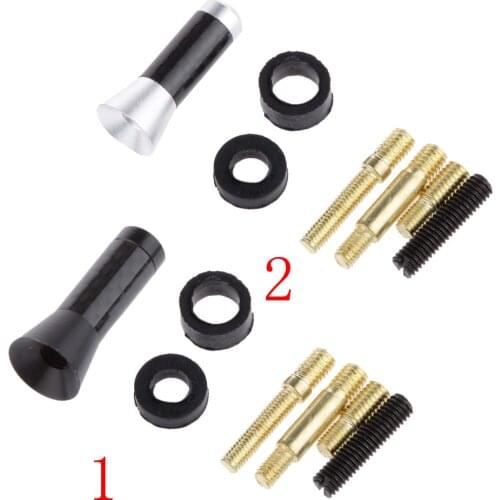 Black Short Stubby Car Antenna AM/FM Radio Aerial Mast Screw Type Universal with Screws M3 M4 M5 M6 Durable and easy to install