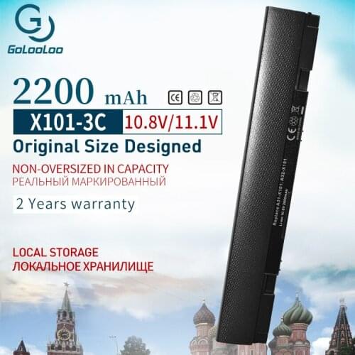Golooloo 11.1V 2200mAh 3Cell BLACK Laptop Battery for ASUS A31-X101 A32-X101 for Eee PC X101 X101C X101CH X101H