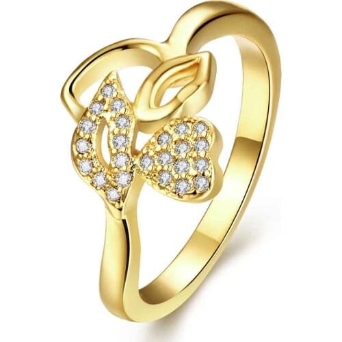 Hot sell Hot New Fashion jewelry gold color rings for men Heart-shaped crystal lip anel feminino jewellery