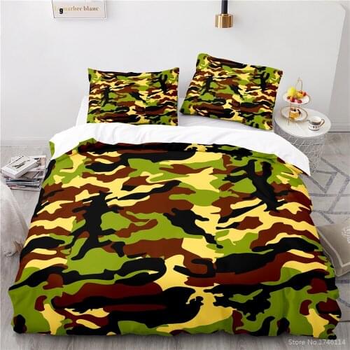 Camouflage 3D Printed Comforter Cover / Duvet Cover Set Twin Full Queen King Size Bedding Set Bed Linens Bedclothes Home Textile